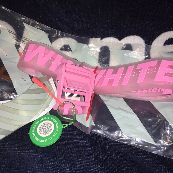 Off-White Accessories - OFFWHITE Rubber Industrial Belt Fuschia StockX